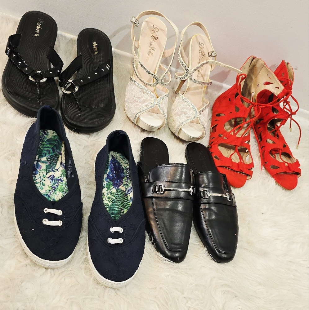 ๐ฅ US Size 8 Bundle of 5 Pairs Women's Shoes - Flats.... - Picture 1 of 16